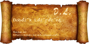 Dobák Lóránt névjegykártya