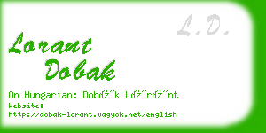 lorant dobak business card